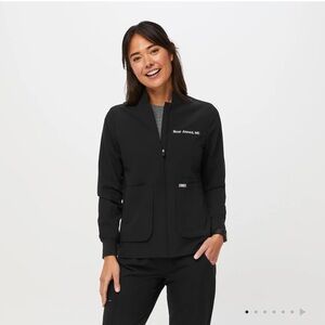 Figs Black Utility Jacket for Women